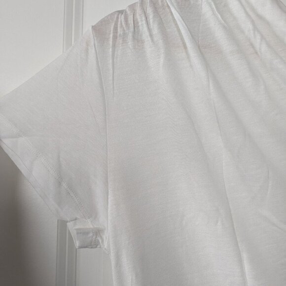 IRO Top Size XS White Irko Silk-blend Shirt Ruched One-Shoulder Ruffle NWT Airy - Picture 9 of 16